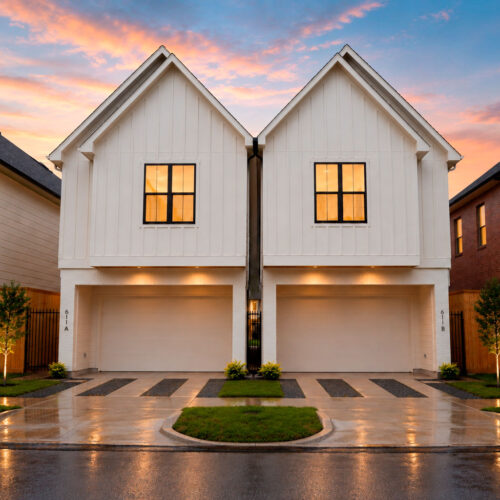 611 E 25th Street luxury home for sale in The Heights Houston featuring modern farmhouse architecture and premium curb appeal.